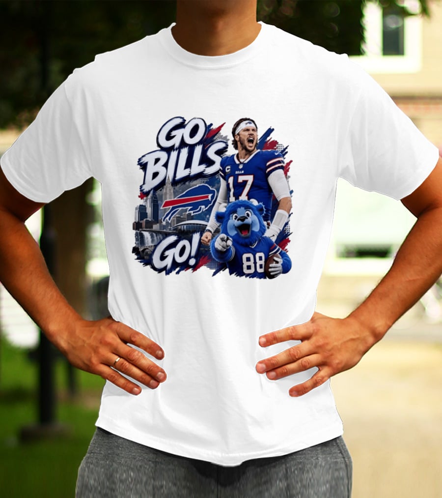 Go Bills Josh Allen Number 17 Buffalo Bills Fan T-Shirt
