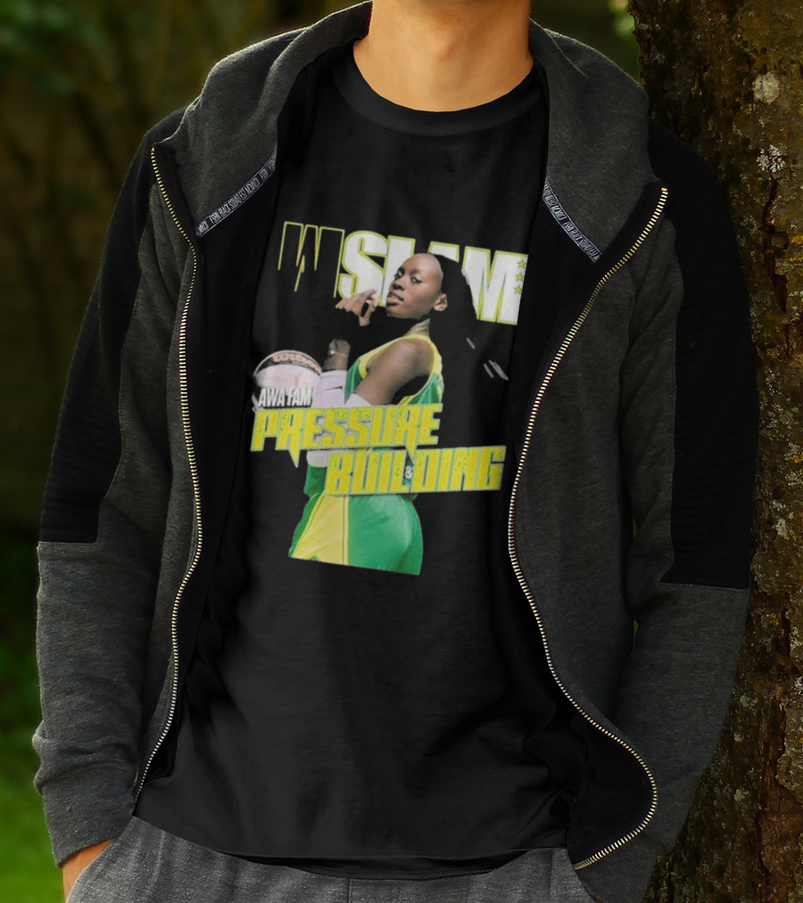 WSLAM Awa Fam Pressure Building Seattle Storm Basketball T-Shirt
