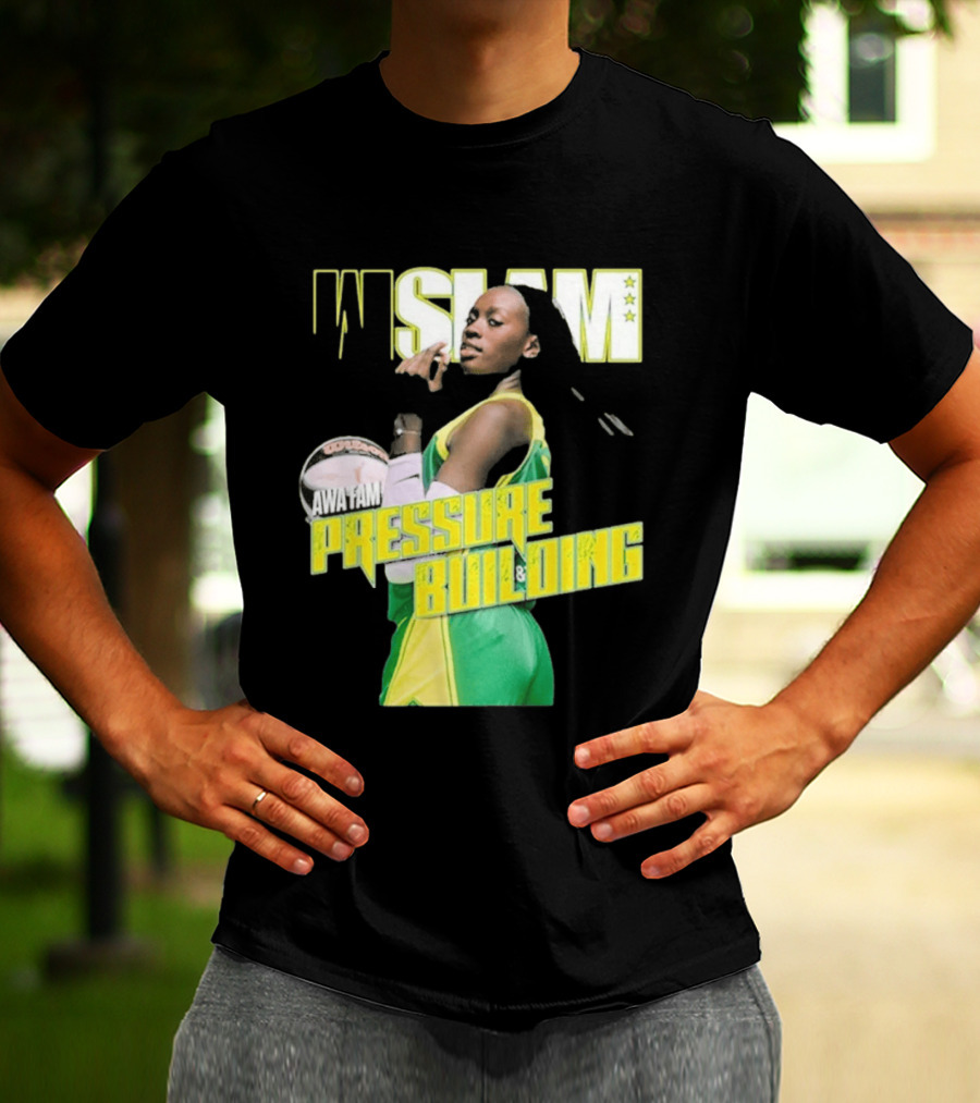 WSLAM Awa Fam Pressure Building Seattle Storm Basketball T-Shirt