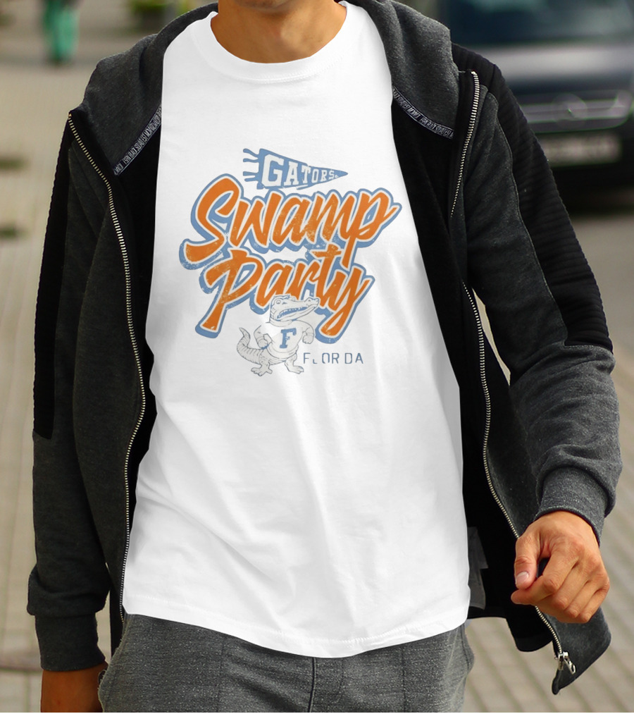 Gators Swamp Party Florida Retro Alligator T-Shirt