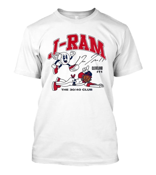 J RAM Jose Ramirez The 30/40 Club Cleveland 11 Baseball T-Shirt