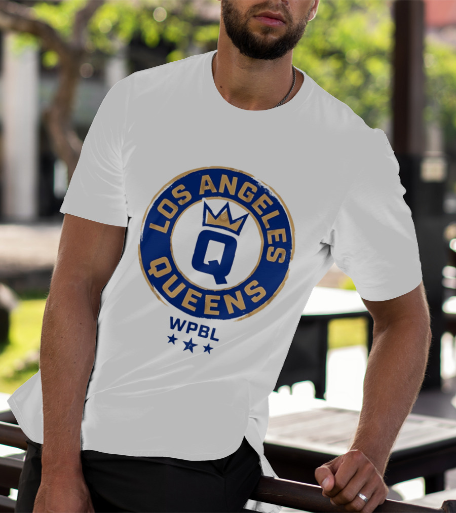 Los Angeles Queens WPBL Women's Professional Basketball League Crest T-Shirt
