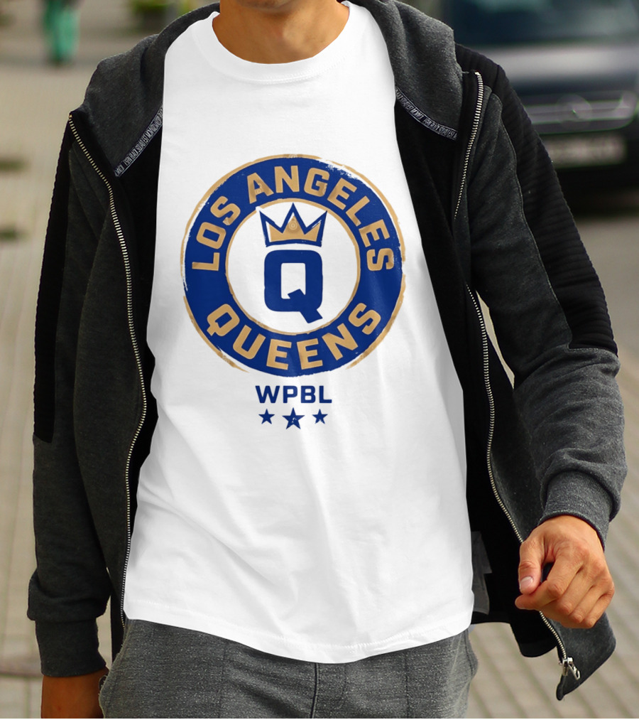 Los Angeles Queens WPBL Women's Professional Basketball League Crest T-Shirt