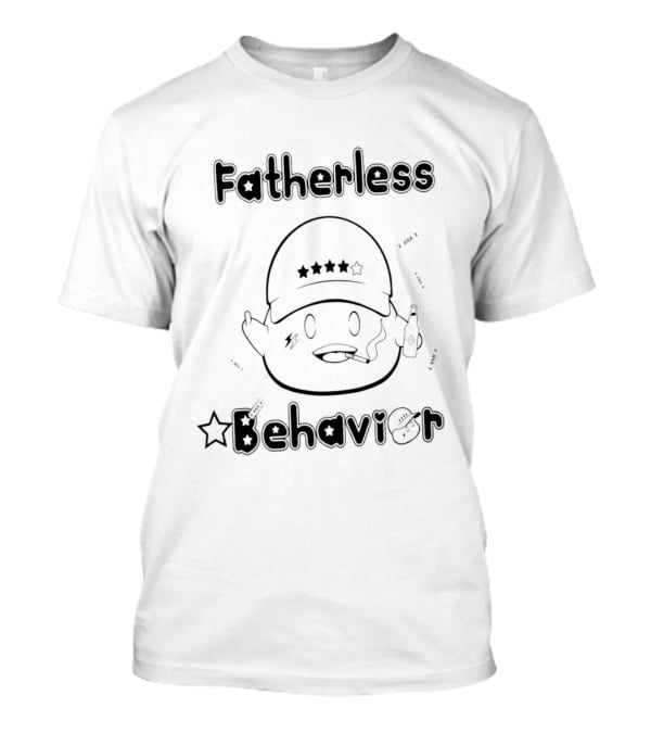 Fatherless Behavior Star Hat Character With Bottle T-Shirt