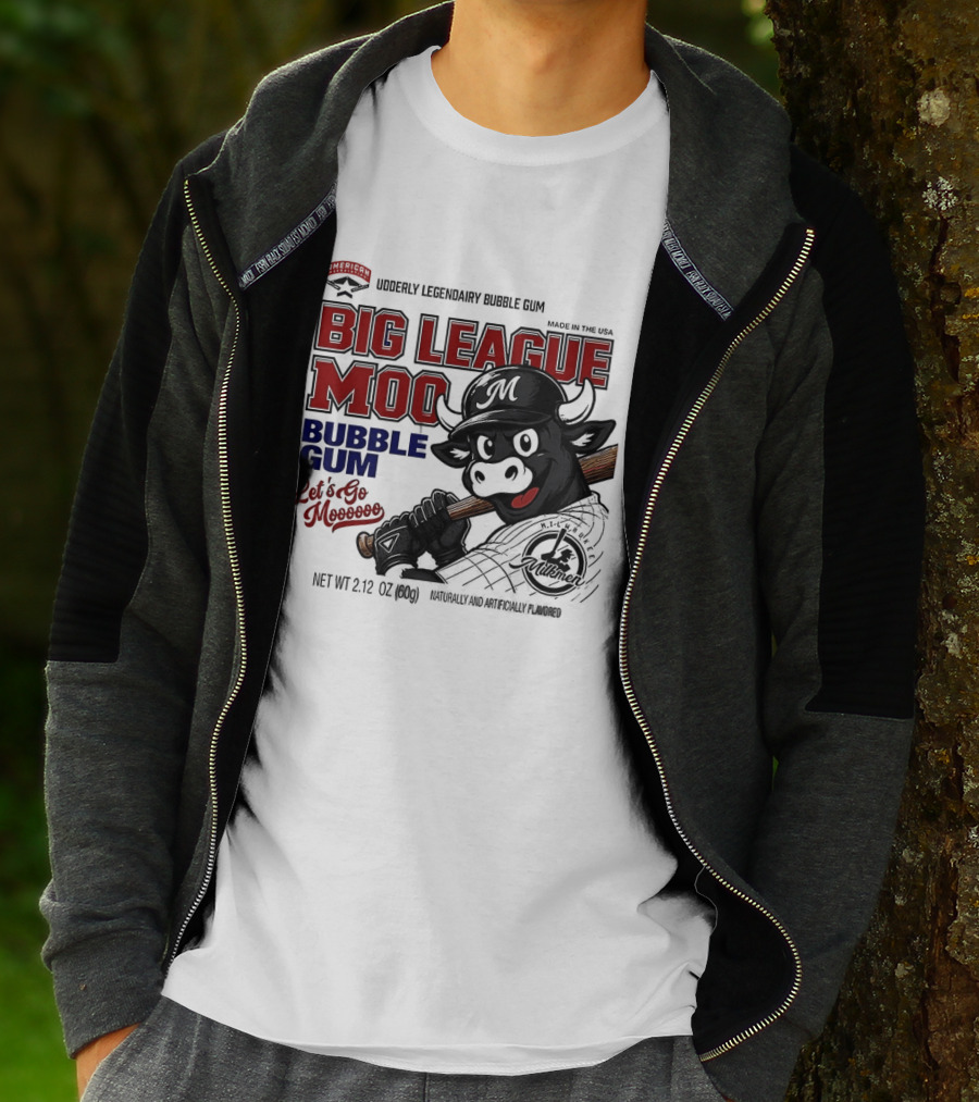 Milwaukee Milkmen Big League Moo Bubble Gum Udderly Legendary Made In USA T-Shirt