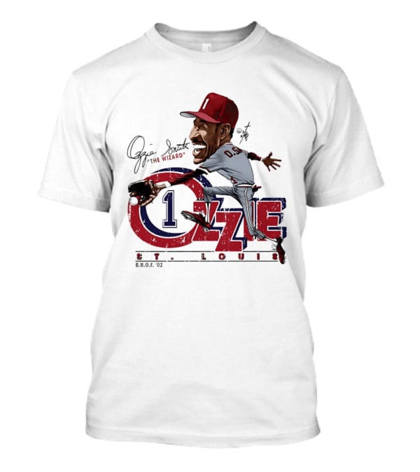 Ozzie Smith St Louis Cardinals Bruce Stark "The Wizard" Collection T-Shirt