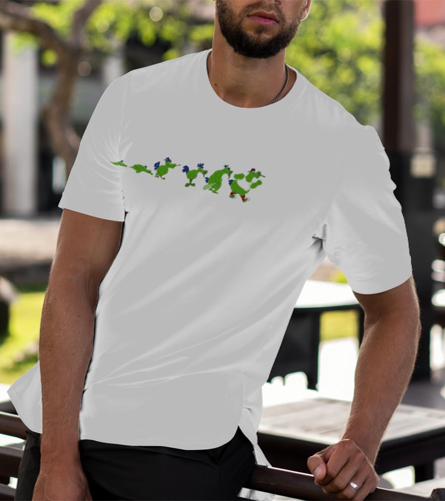Philadelphia Phillies Phanatic Evolution Chart T-Shirt