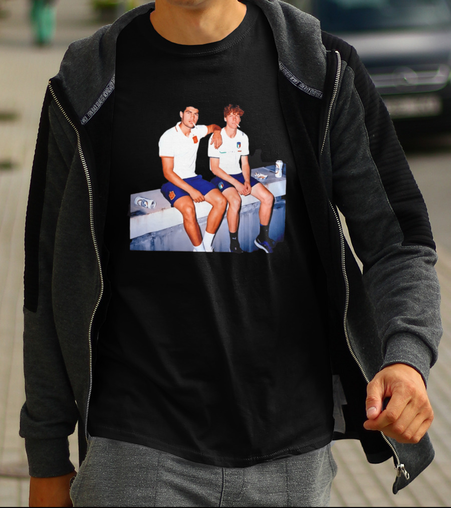 2026 Tennis Spain Italy Carlos Alcaraz Jannik Sinner Smoking T-Shirt