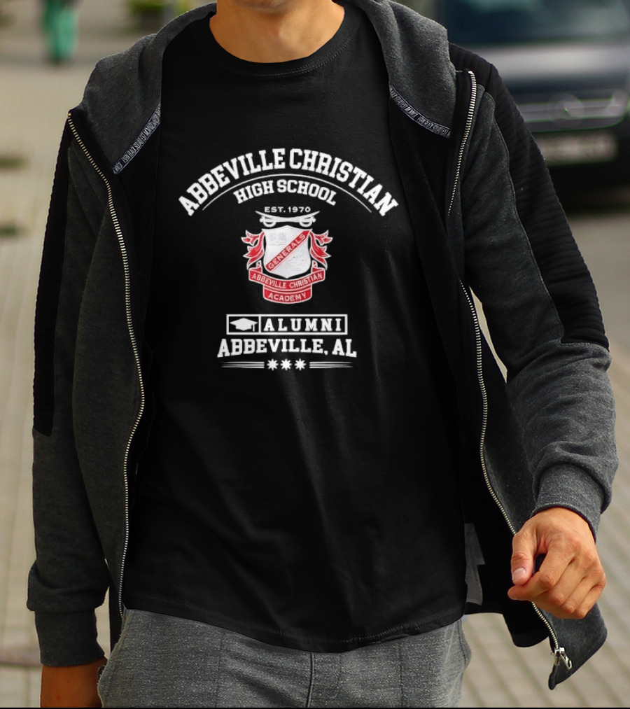 Abbeville Christian High School Generals Alumni Est 1970 Abbeville AL Academy T-Shirt