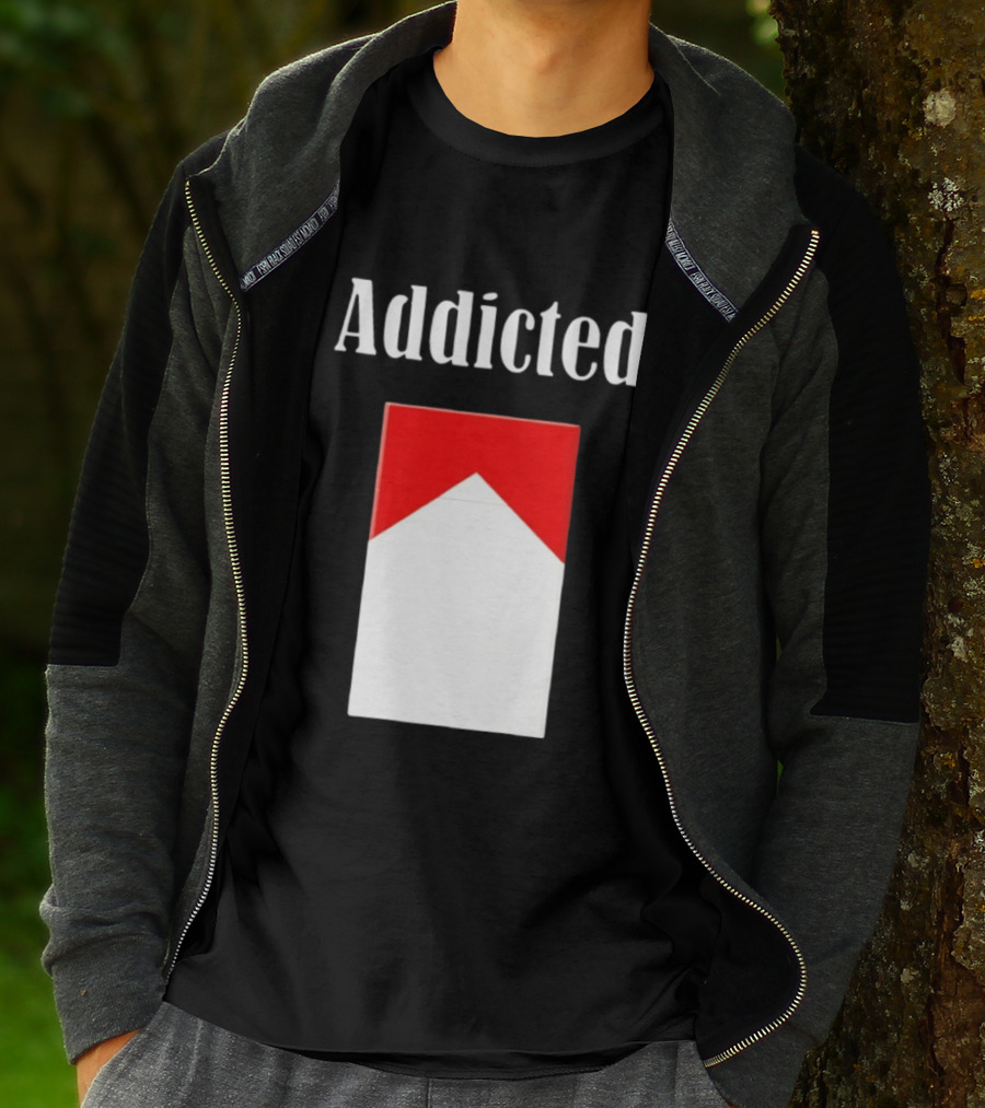 Addicted Cigarette Pack Minimalist Marlboro T-Shirt