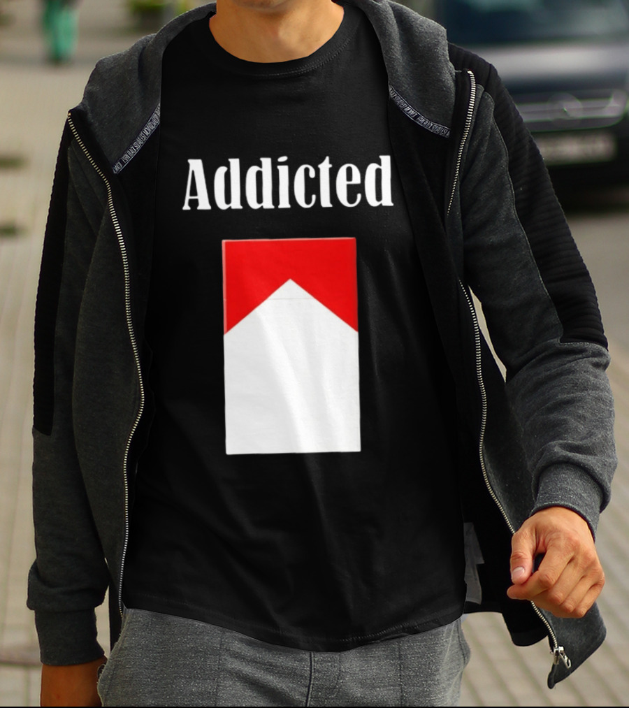 Addicted Cigarette Pack Minimalist Marlboro T-Shirt