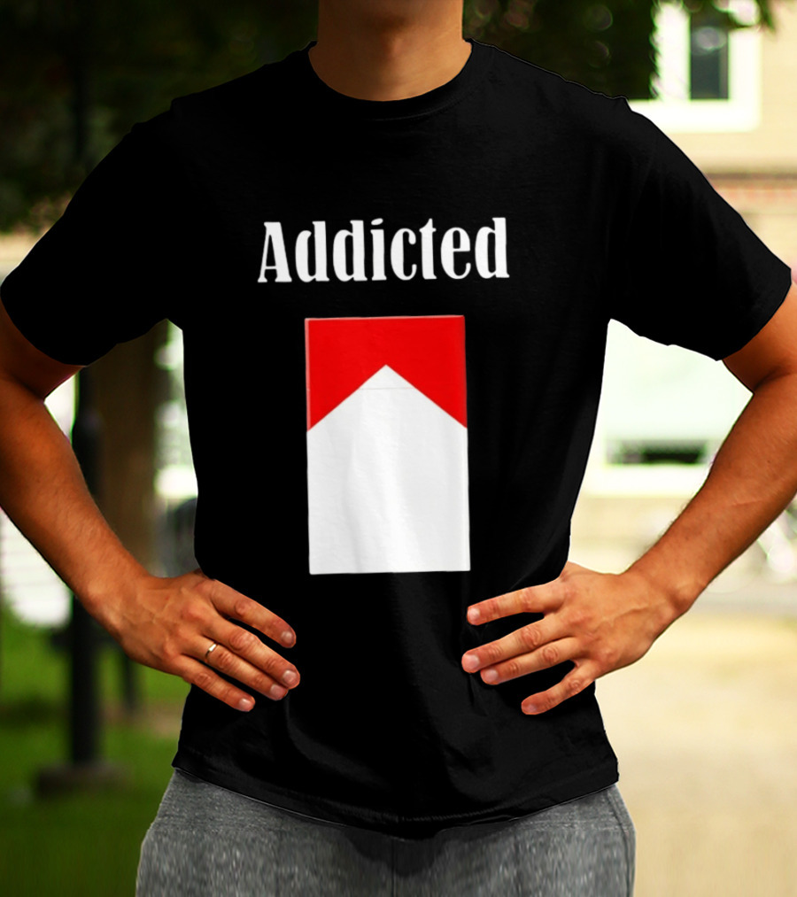 Addicted Cigarette Pack Minimalist Marlboro T-Shirt