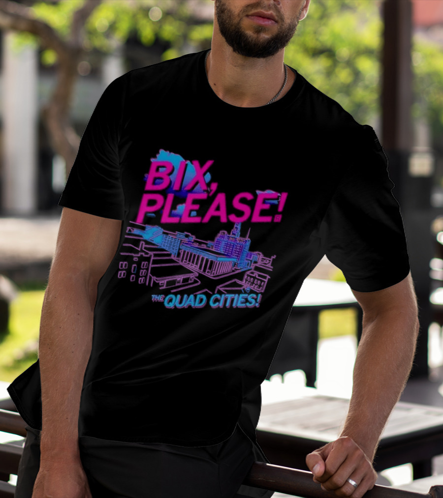 Bix Please The Quad Cities Skyline Retro Aesthetic T-Shirt