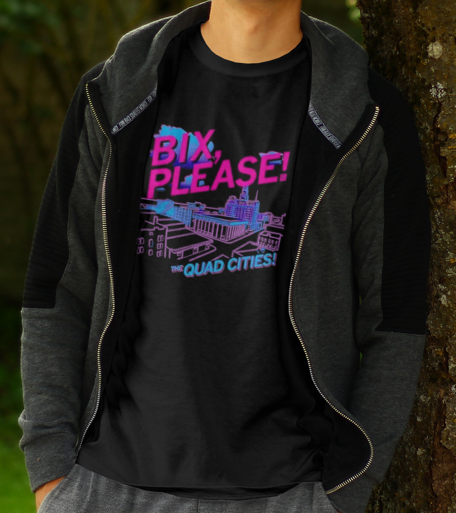 Bix Please The Quad Cities Skyline Retro Aesthetic T-Shirt