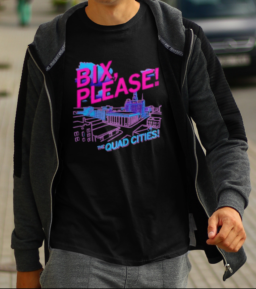 Bix Please The Quad Cities Skyline Retro Aesthetic T-Shirt
