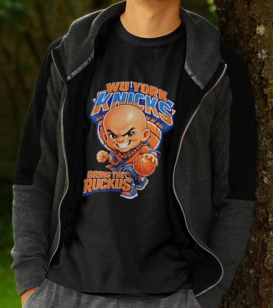 Wu York Knicks Bring The Ruckus Basketball Shaolin Monastic T-Shirt