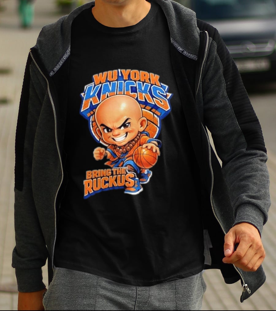 Wu York Knicks Bring The Ruckus Basketball Shaolin Monastic T-Shirt