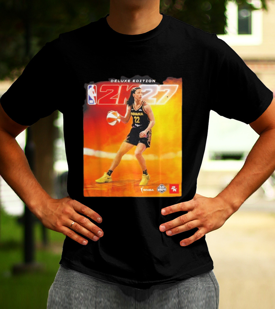 WNBA Caitlin Clark Indiana Fever NBA 2K27 Deluxe Edition Cover Athlete T-Shirt