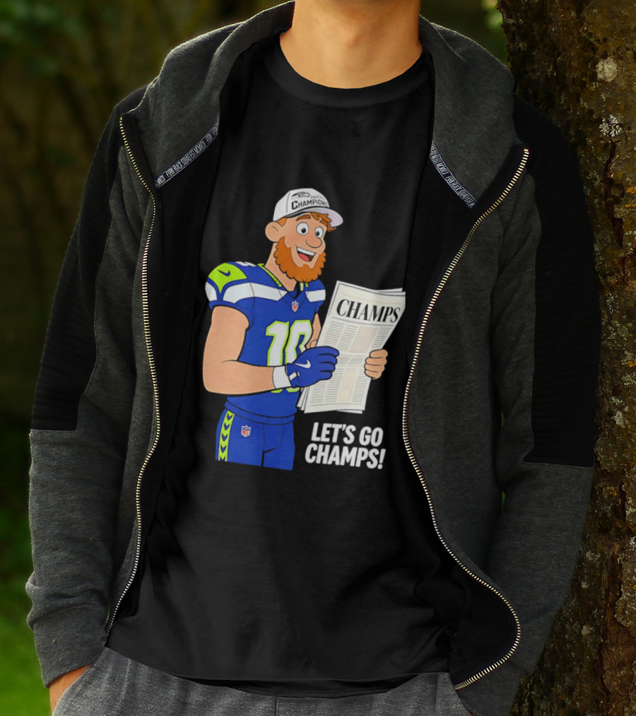 Champs Let's Go Champs Seattle Seahawks Football Fan Celebration T-Shirt