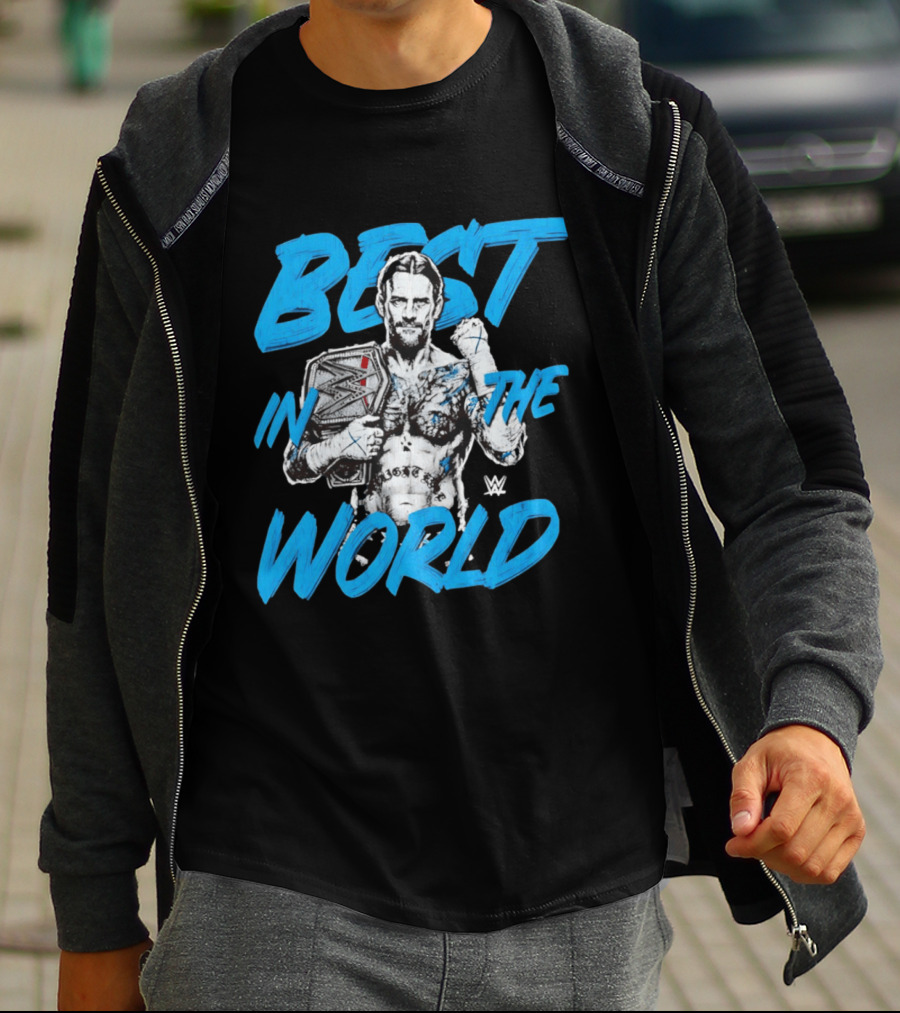 CM Punk Best In The World WWE Champion Sketch T-Shirt