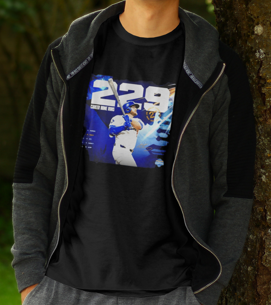 Max Muncy Los Angeles Dodgers 229 Career Home Runs Celebration MLB Champions T-Shirt