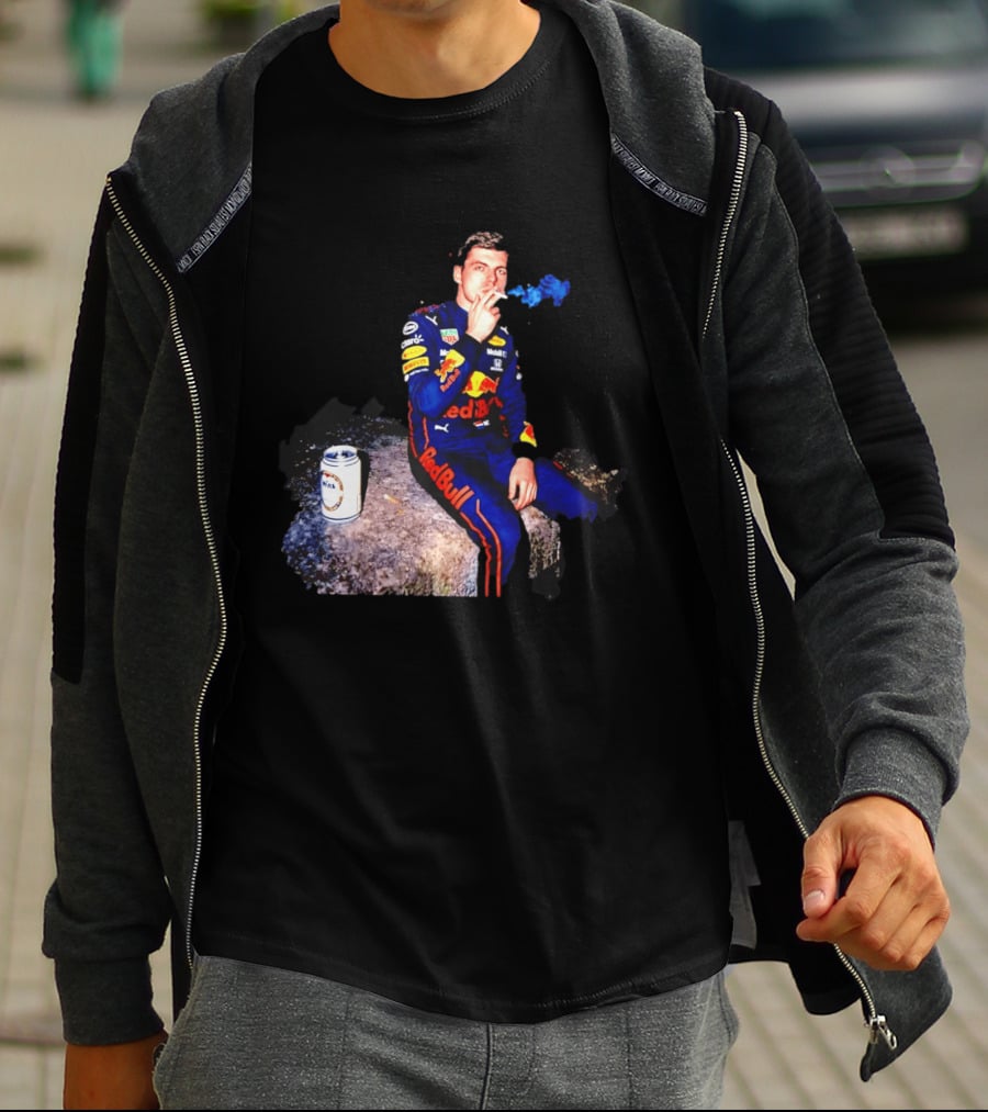 Max Verstappen Red Bull Racing Formula 1 Driver Smoking Racing Suit T-Shirt