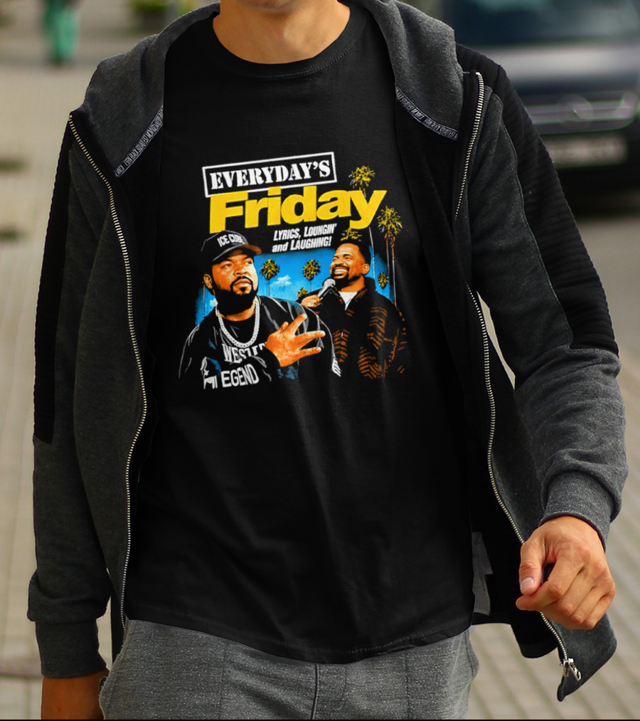Everyday's Friday Ice Cube Laugh Now Cry Later Palms T-Shirt
