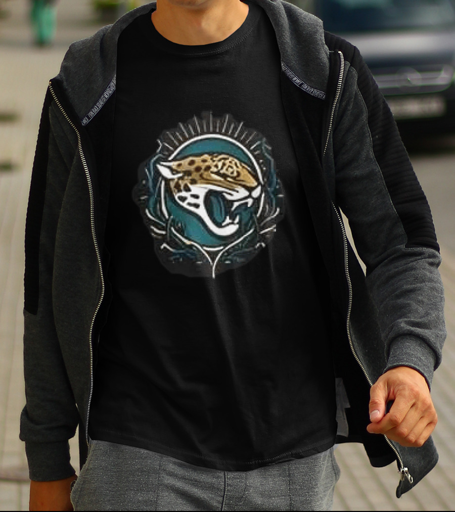 Jacksonville Jaguars Runs In My Blood Skeleton Jaguar T-Shirt
