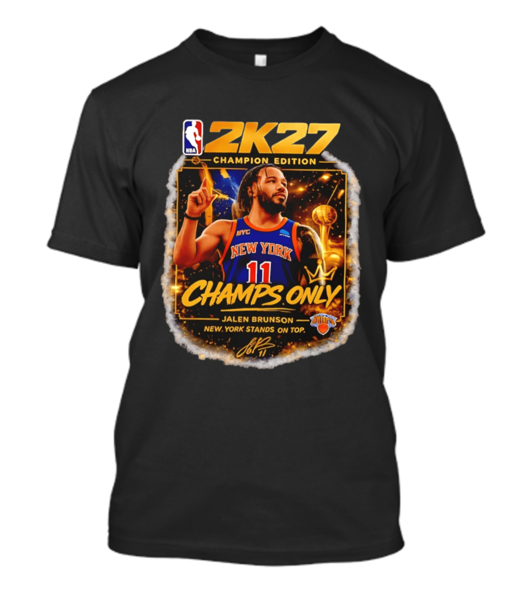 NBA 2K27 Champion Edition Jalen Brunson New York Knicks Champs Only T-Shirt