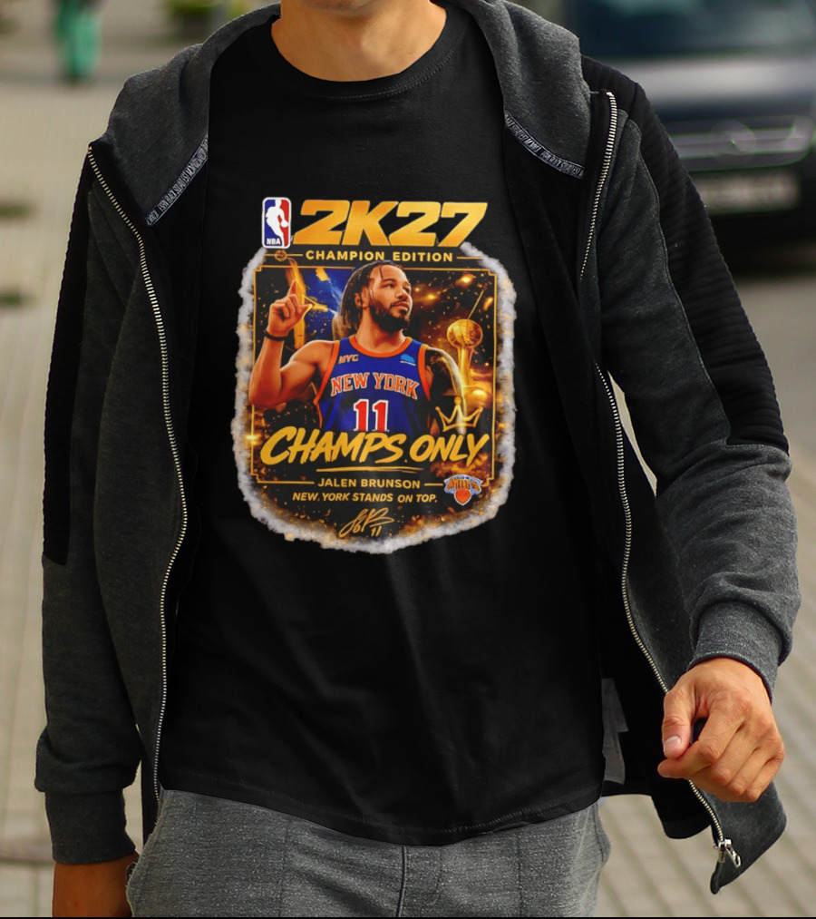 NBA 2K27 Champion Edition Jalen Brunson New York Knicks Champs Only T-Shirt