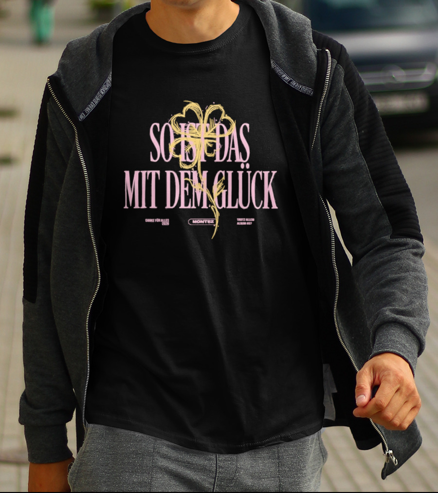 SOMETHING WITH HAPPINESS MIT DEM GLÜCK MONTEZ SIDMDG Flower Drawing T-Shirt