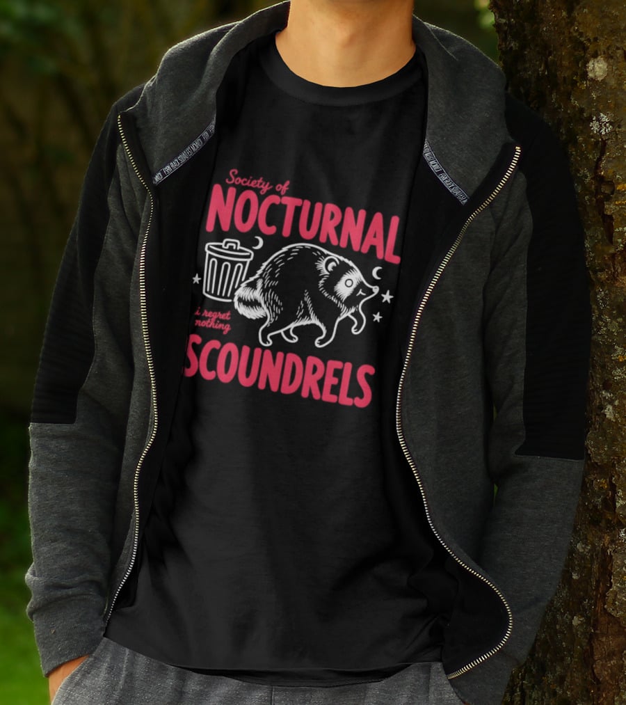 Society Of Nocturnal Scoundrels I Regret Nothing Raccoon T-Shirt