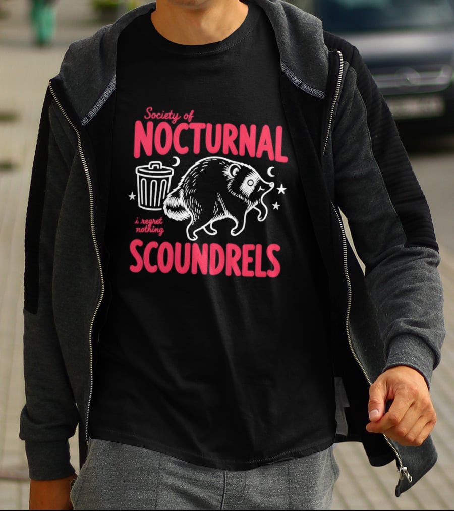 Society Of Nocturnal Scoundrels I Regret Nothing Raccoon T-Shirt