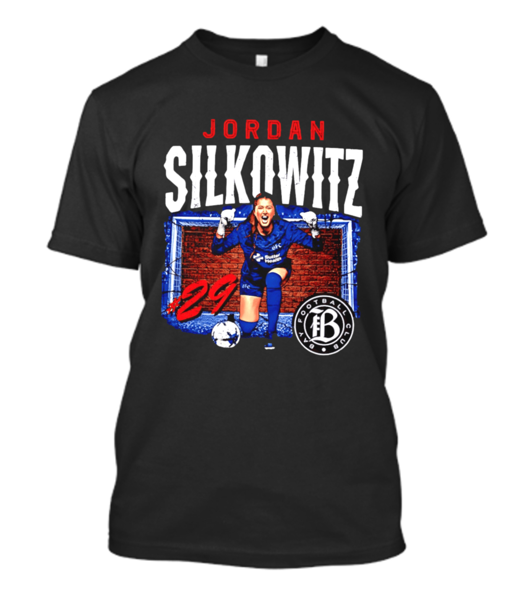 Jordan Silkowitz Bay Football Club #29 Soccer Player T-Shirt
