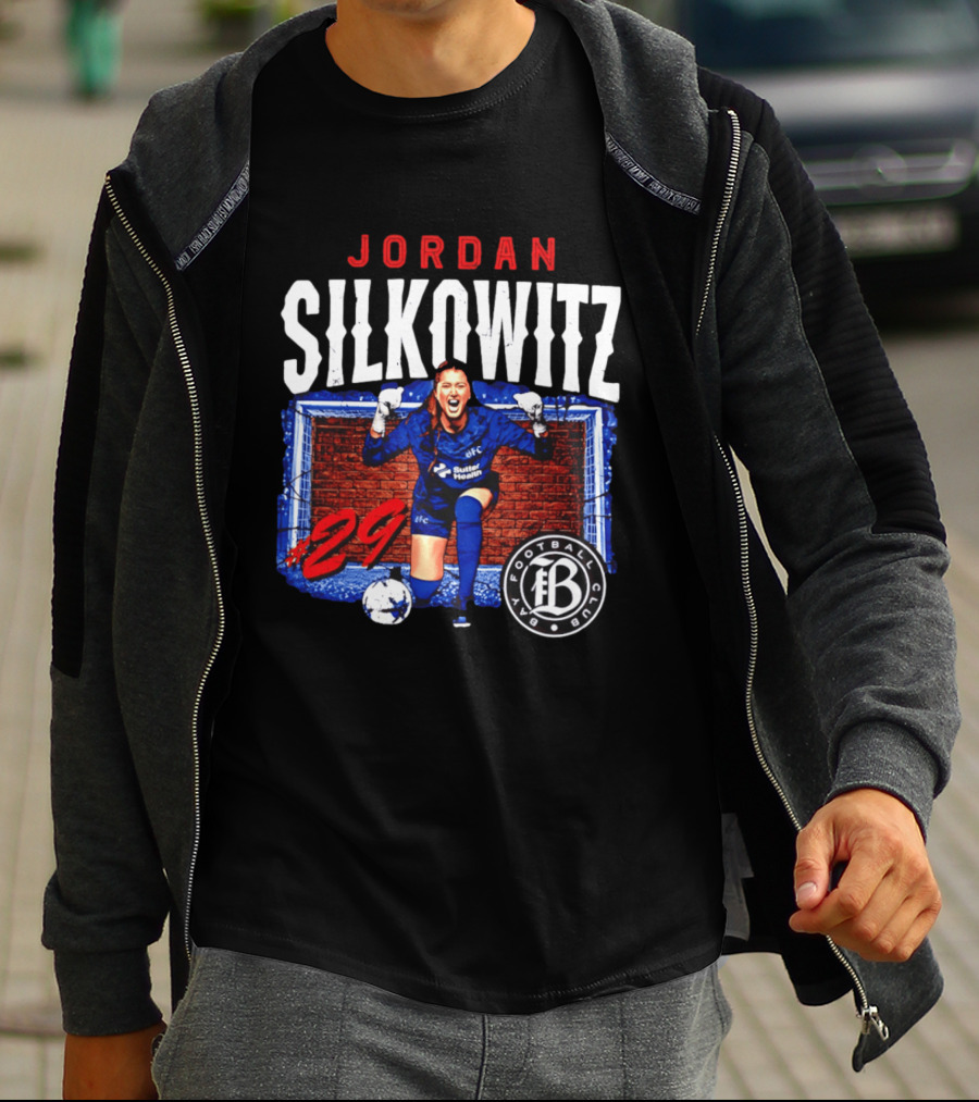 Jordan Silkowitz Bay Football Club #29 Soccer Player T-Shirt