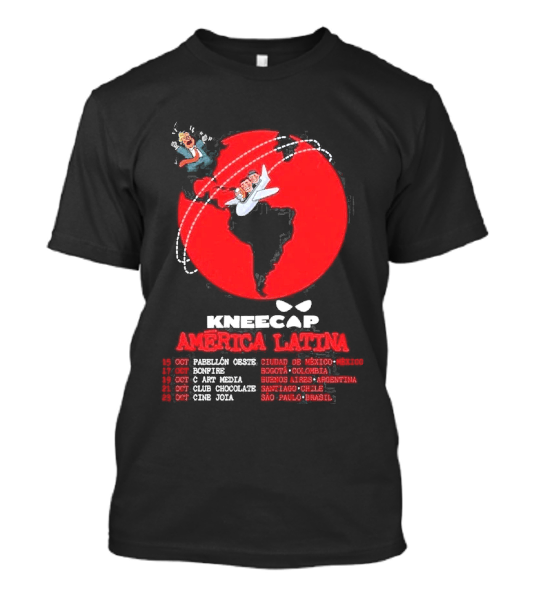 Kneecap América Latina 2026 Tour Dates Oct 15 Mexico City Bogotá Buenos Aires Santiago São Paulo T-Shirt