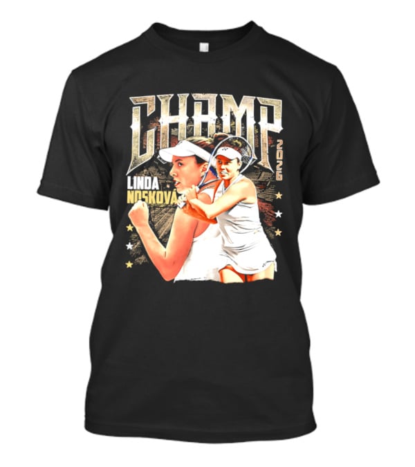Linda Noskova Wimbledon 2026 Champ Bold Tennis Celebration T-Shirt