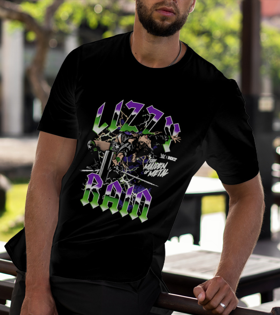 Lizzy Rain NXT The Maiden Of Metal WWE Floral Power T-Shirt