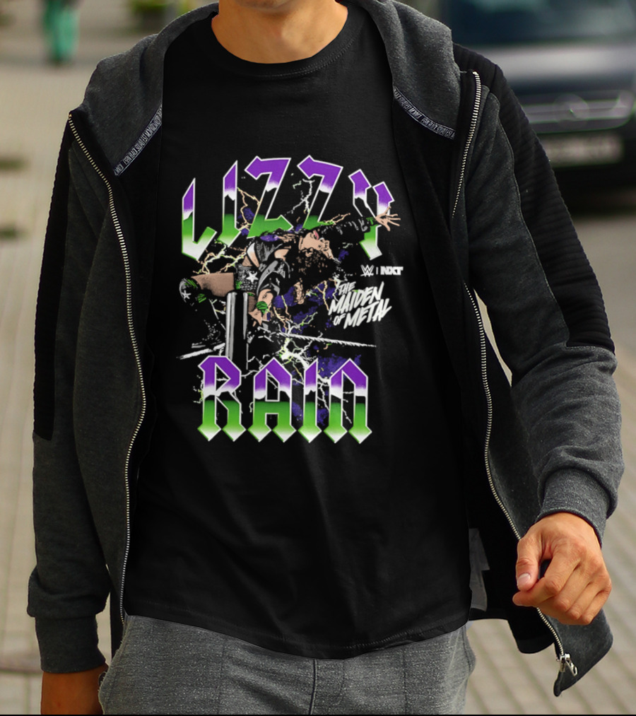 Lizzy Rain NXT The Maiden Of Metal WWE Floral Power T-Shirt