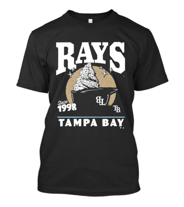 Rays Since 1998 Tampa Bay TB BL Ice Cream Baseball Helmet T-Shirt