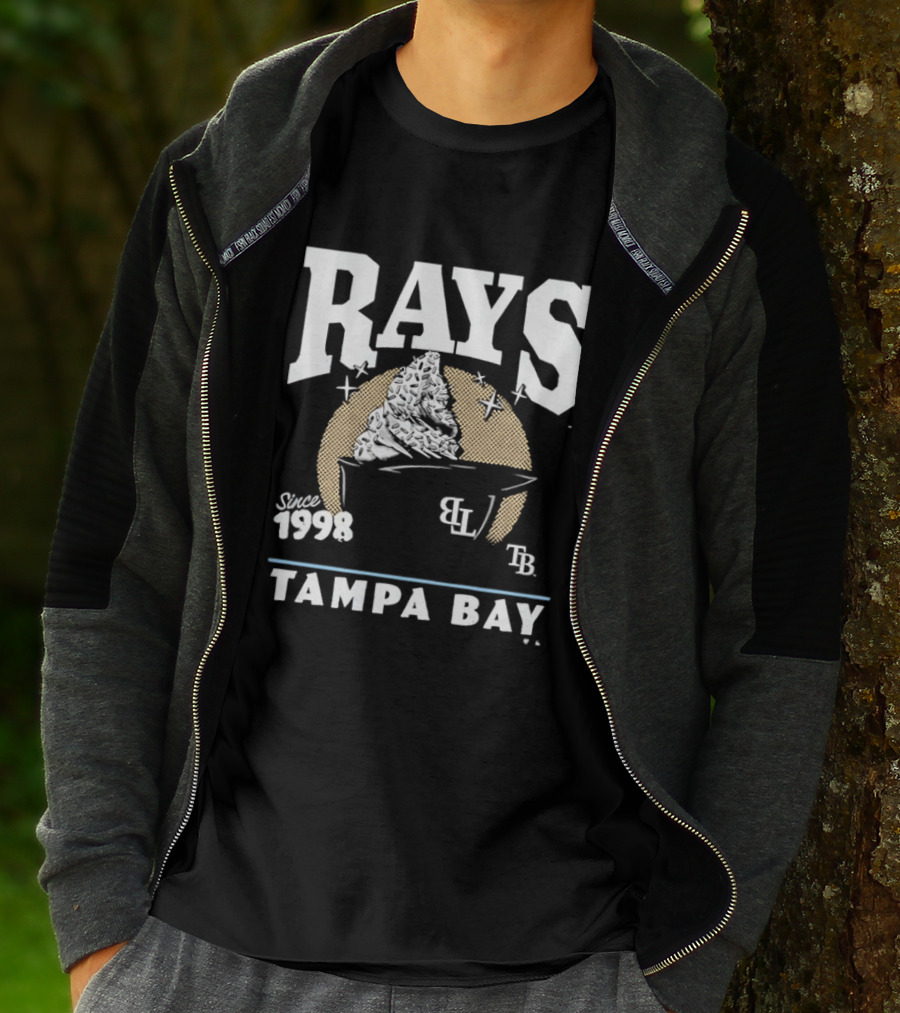 Rays Since 1998 Tampa Bay TB BL Ice Cream Baseball Helmet T-Shirt