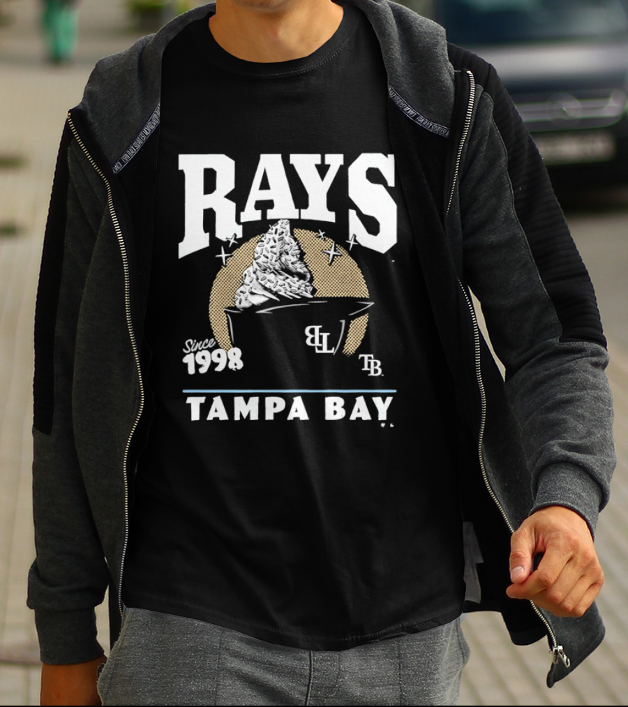 Rays Since 1998 Tampa Bay TB BL Ice Cream Baseball Helmet T-Shirt