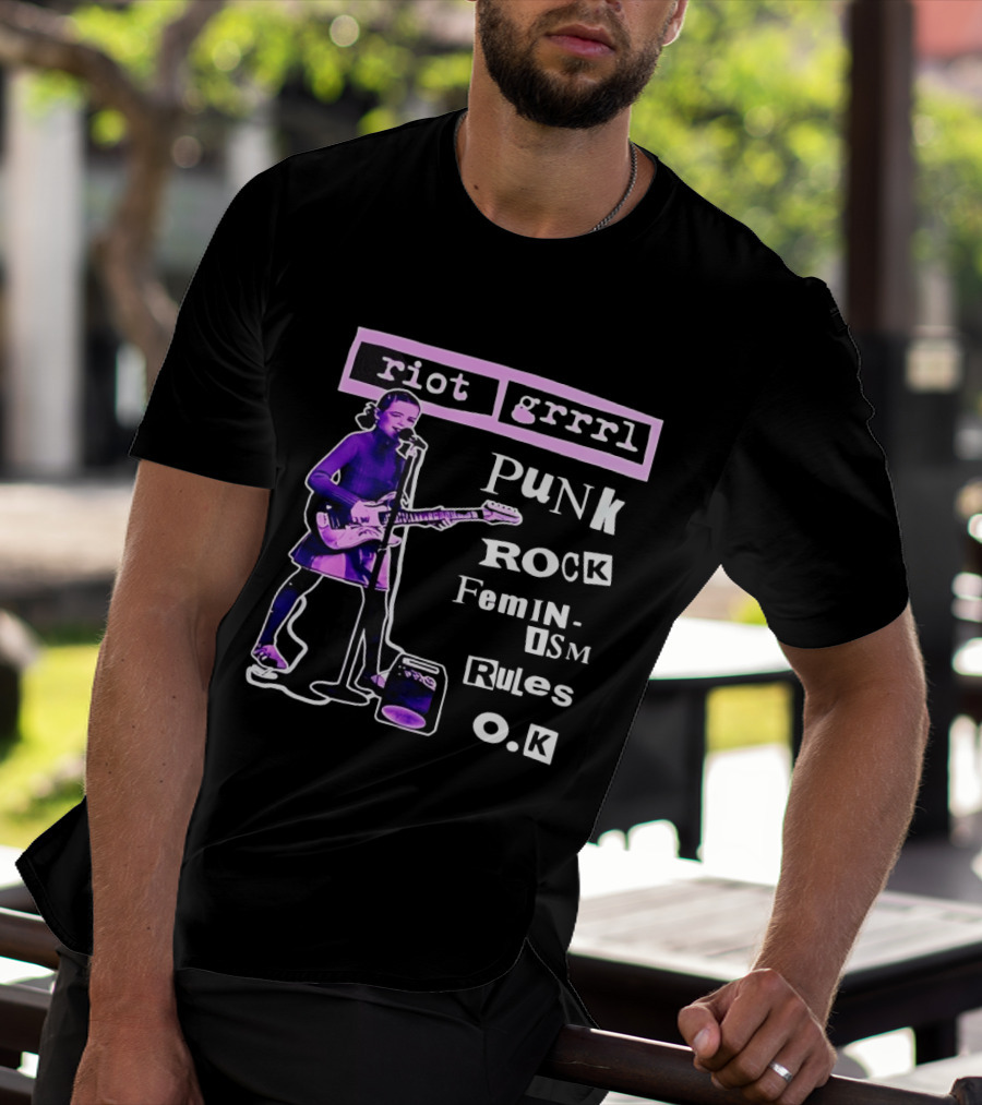 Riot Grrrl Punk Rock Feminism Rules OK T-Shirt