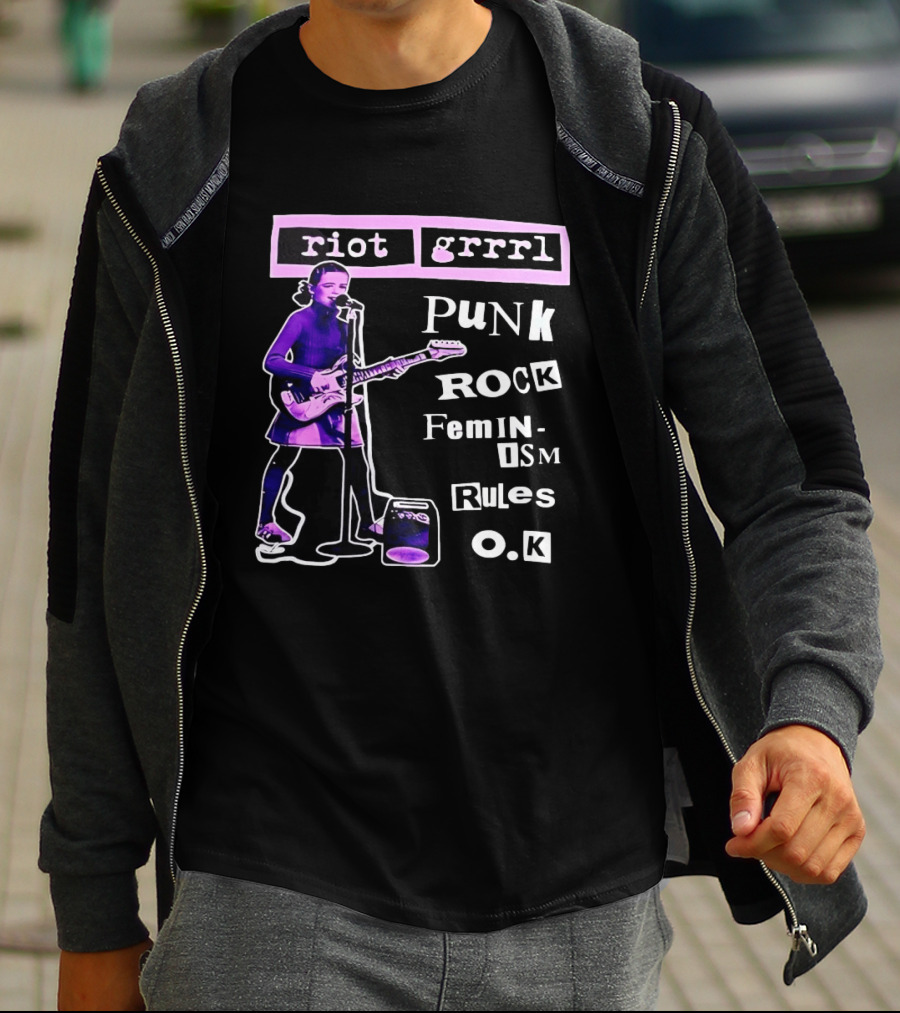 Riot Grrrl Punk Rock Feminism Rules OK T-Shirt