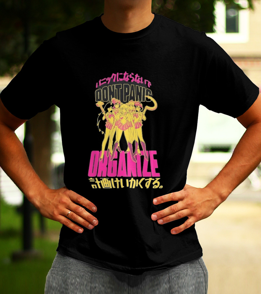 Sailor Moon Don't Panic Organize Japanese T-Shirt