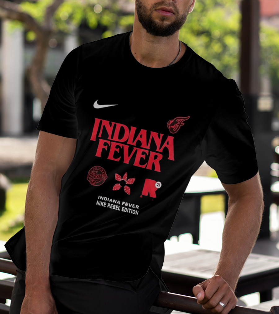 Nike Indiana Fever Rebel Edition Stranger Things Inspired 2 Sided T-Shirt