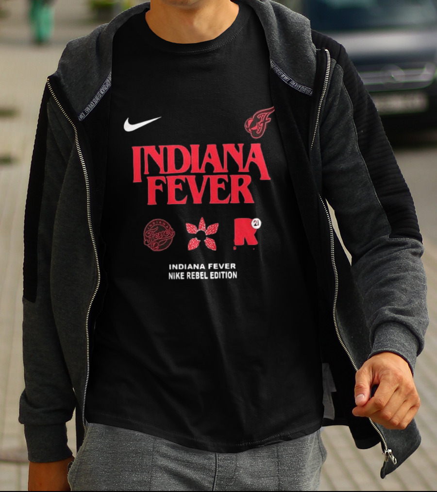 Nike Indiana Fever Rebel Edition Stranger Things Inspired 2 Sided T-Shirt