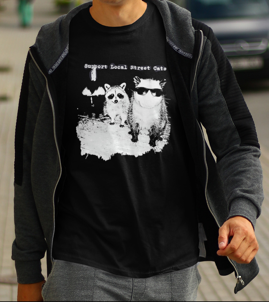 Support Local Street Cats Feline Advocacy T-Shirt