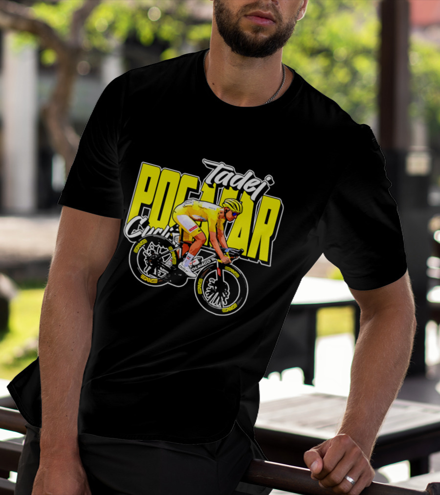 Tadej Pogacar Cycling Yellow Jersey Race Champion T-Shirt