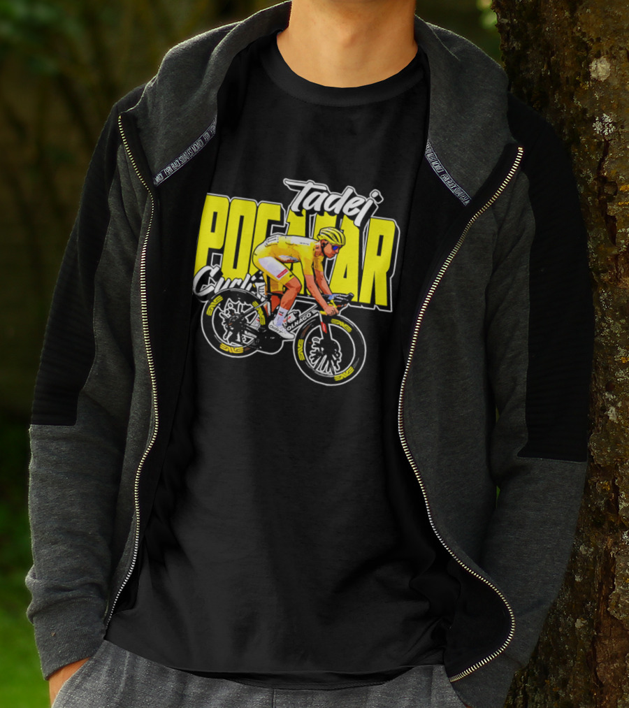 Tadej Pogacar Cycling Yellow Jersey Race Champion T-Shirt